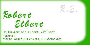 robert elbert business card